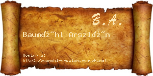 Baumöhl Arszlán névjegykártya